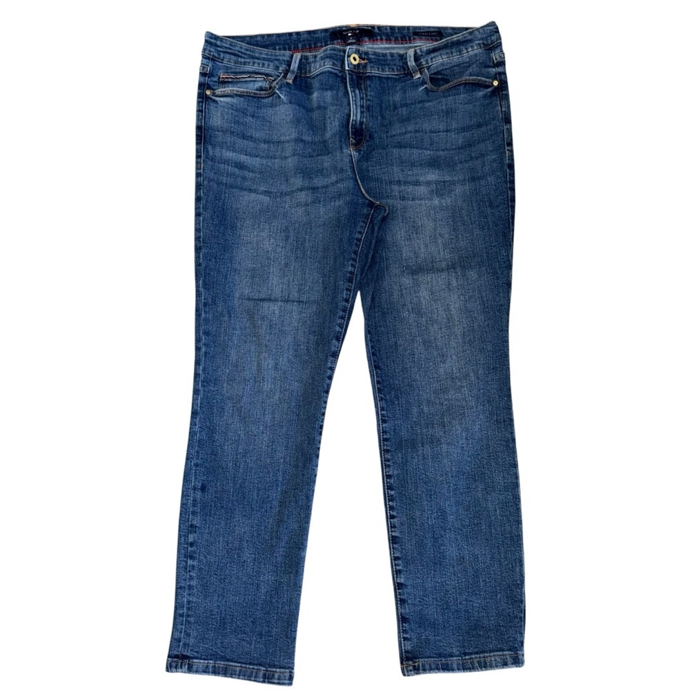 Tommy Hilfiger Raleigh Skinny Jeans Womens 16 Blue Mid Rise Stretch Denim